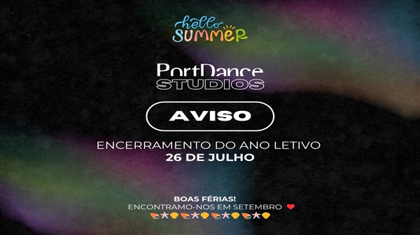 Férias Letivas - 27 Julho a 6 Setembro